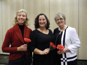 New members, left to right : Julie Pedretti, Laura Spell and Cheryl Lampard