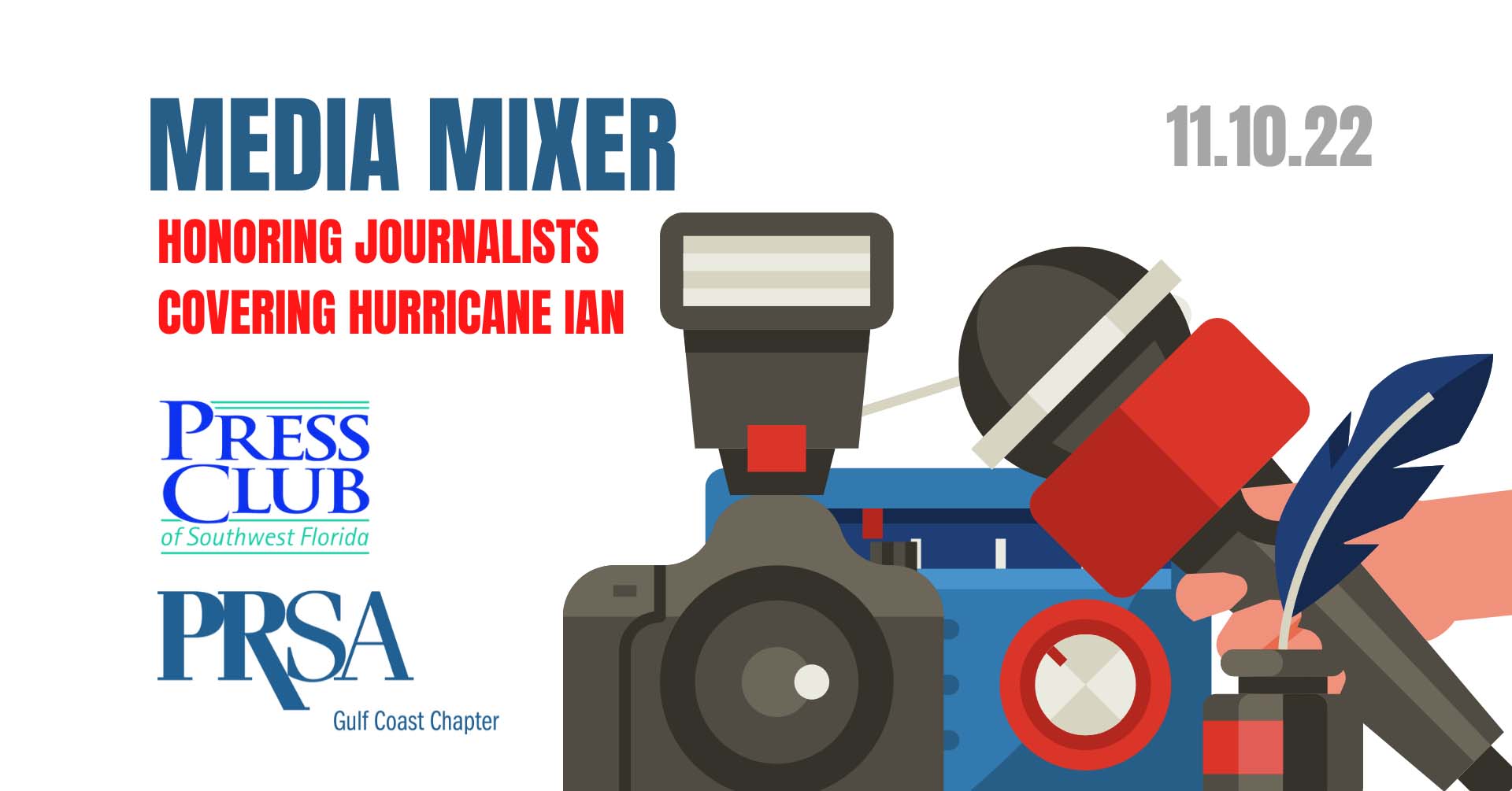 CANCELLED: Nov. 10 Media Mixer to Honor Journalists Covering Ian