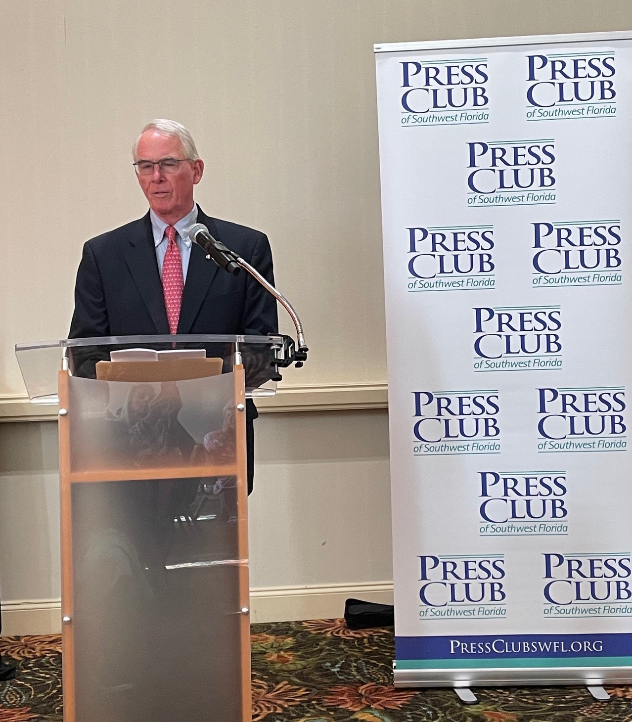 Francis Rooney Captivates Press Club Audience with Stories and Insights