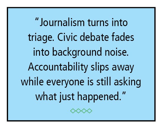 COMMENTARY: Journalists Are Chasing Events, Not Understanding