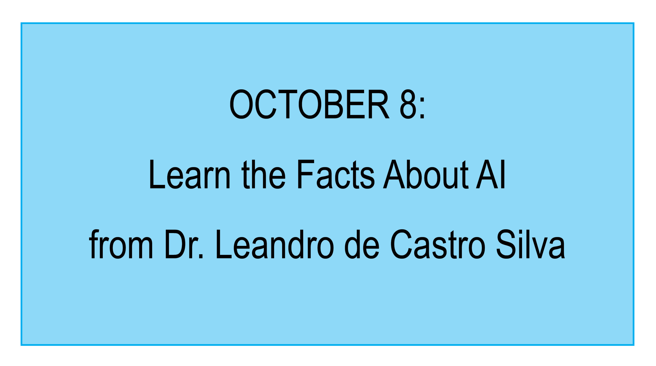 Get the Facts About AI — Oct. 8 Newsmaker Luncheon